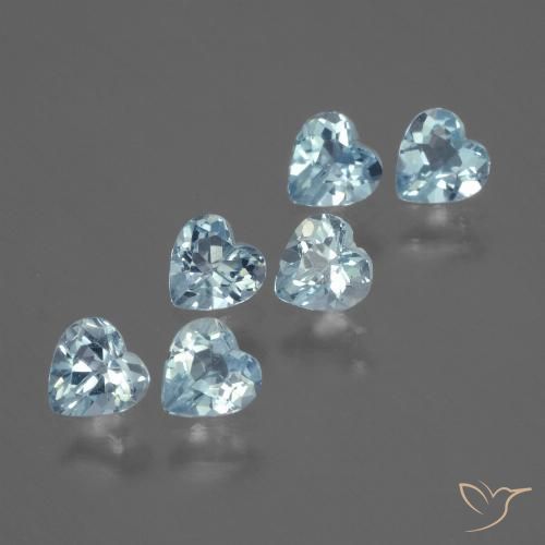 Sky Blue Topaz Gem - 0.3ct Heart Facet (ID: 430745)