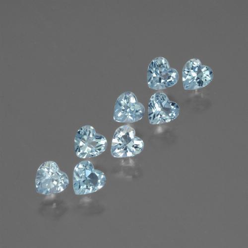 Sky Blue Topaz Gem - 0.3ct Heart Facet (ID: 430749)