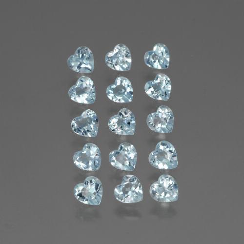 Azul Cielo Topacio Gema - 0.3ct Forma de corazón (ID: 430842)