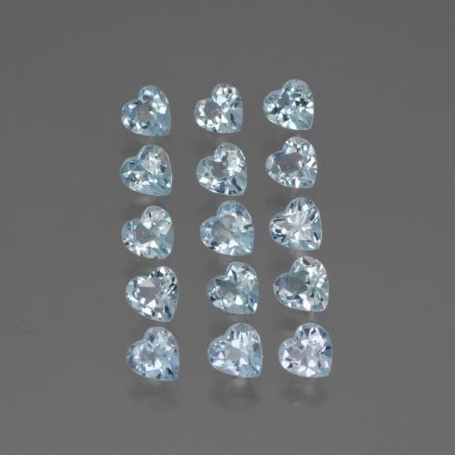 Sky Blue Topaz Gem - 0.3ct Heart Facet (ID: 430844)
