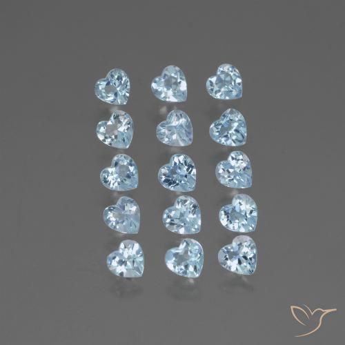 4.13ctw Natural Sky Blue Topaz, Heart, VS