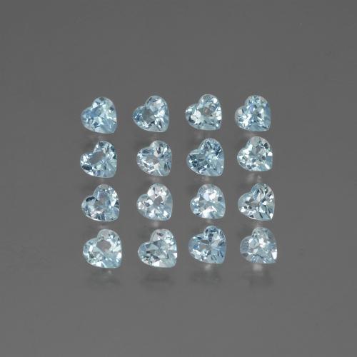 Sky Blue Topaz Gem - 0.3ct Heart Facet (ID: 430849)