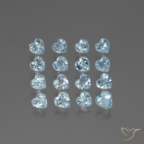4.69ctw Natural Sky Blue Topaz, Heart, VS