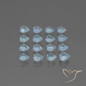 Topaz Gemstones in 3.9 x 3.8 mm Size for Sale, Topaz Stones in Sky Blue Color