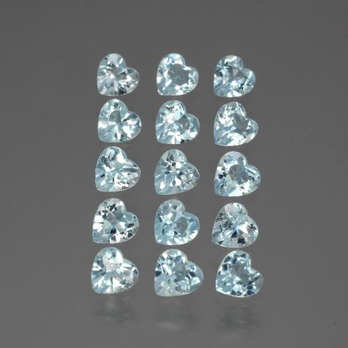 Himmerlblau Topas Edelstein - 0.3ct Herz facettiert (ID: 430878)