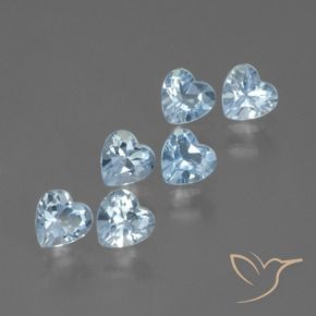 1.73 ctw Blue Topaz Stones, Natural Topaz in Heart Facet Shape for Sale