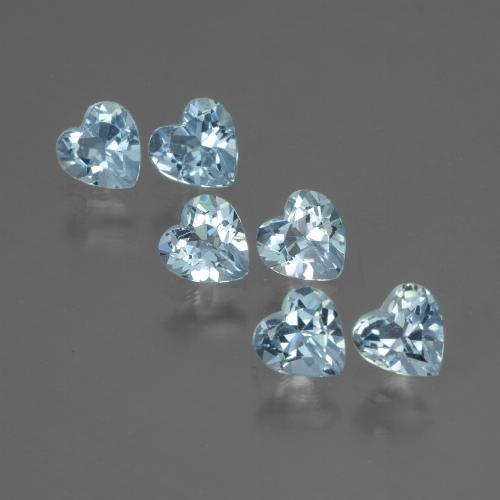 Sky Blue Topaz Gem - 0.3ct Heart Facet (ID: 430910)