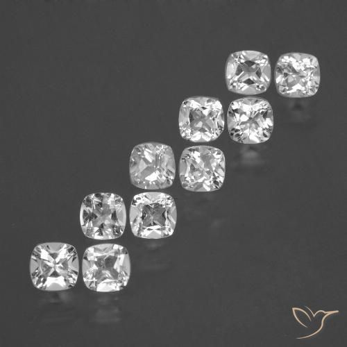 5.07ctw Natural White Topaz, Cushion, VS-SI