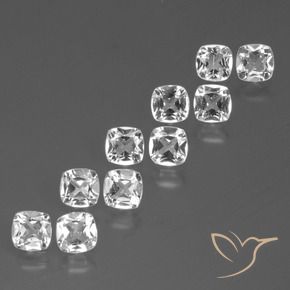 4.63 ctw White Topaz Stones, Natural Topaz in Cushion-Cut Shape for Sale