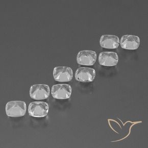 Topaz Gemstones in 4.6 x 4.6 mm Size for Sale, Topaz Stones in Clear White Color