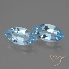 4.12 ctw Blue Topaz Stones, Natural Topaz in Marquise Facet Shape for Sale