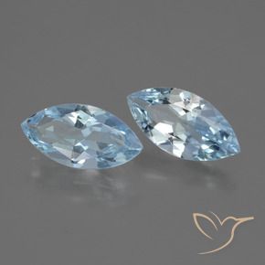 3.88 ctw Blue Topaz Stones, Natural Topaz in Marquise Facet Shape for Sale