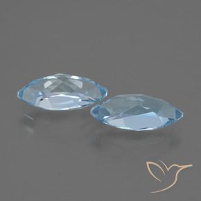 Topaz Gemstones in 12.2 x 6.1 mm Size for Sale, Topaz Stones in Sky Blue Color