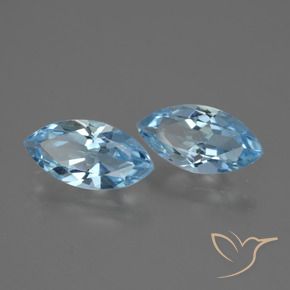 4.15 ctw Blue Topaz Stones, Natural Topaz in Marquise Facet Shape for Sale
