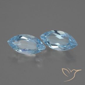 4.59 ctw Blue Topaz Stones, Natural Topaz in Marquise Facet Shape for Sale
