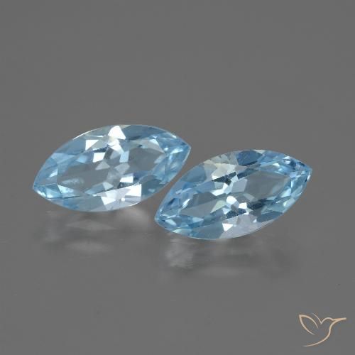 4.37 ct Swiss Blue Topaz, 12.2 x 6.2 mm Marquise Cut From Brazil, Photo A
