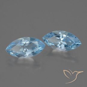 4.37 ctw Blue Topaz Stones, Natural Topaz in Marquise Facet Shape for Sale