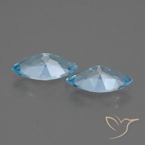 Topaz Gemstones in 12.2 x 6.2 mm Size for Sale, Topaz Stones in Swiss Blue Color