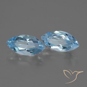 4.73 ctw Blue Topaz Stones, Natural Topaz in Marquise Facet Shape for Sale