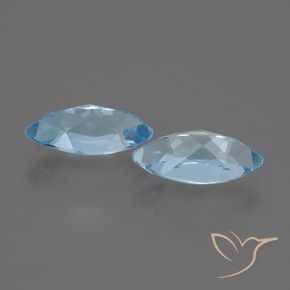 Topaz Gemstones in 11.9 x 6.1 mm Size for Sale, Topaz Stones in Sky Blue Color
