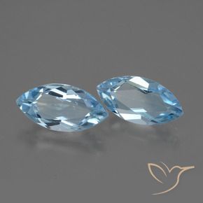 4.36 ctw Blue Topaz Stones, Natural Topaz in Marquise Facet Shape for Sale