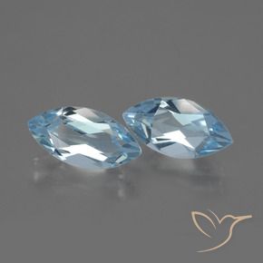 4.36 ctw Blue Topaz Stones, Natural Topaz in Marquise Facet Shape for Sale