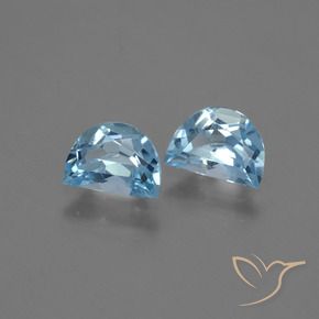 2.02 ctw Blue Topaz Stones, Natural Topaz in Fancy Facet Shape for Sale