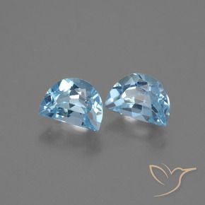 2.17 ctw Blue Topaz Stones, Natural Topaz in Fancy Facet Shape for Sale