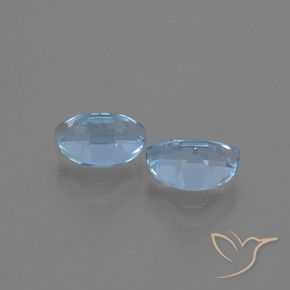 Topaz Gemstones in 7 x 5 mm (calibrated) Size for Sale, Topaz Stones in Swiss Blue Color