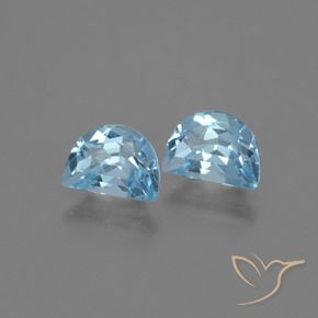 2.06 ctw Blue Topaz Stones, Natural Topaz in Fancy Facet Shape for Sale