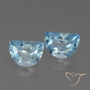 2.07 ctw Blue Topaz Stones, Natural Topaz in Fancy Facet Shape for Sale