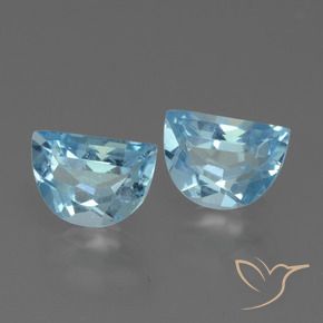 2.11 ctw Blue Topaz Stones, Natural Topaz in Fancy Facet Shape for Sale