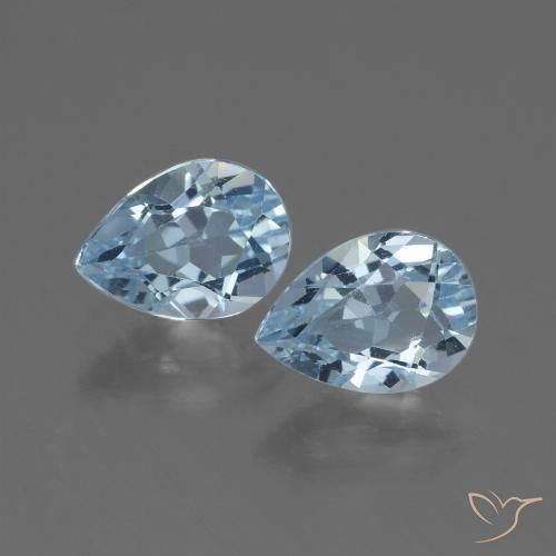 1.81 ct Sky Blue Topaz, 7 x 5.1 mm Pear Cut From Brazil, Photo A