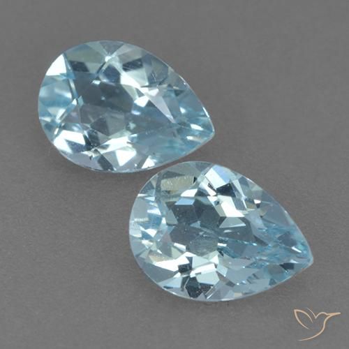 1.79 ct Sky Blue Topaz, 7.1 x 5.2 mm Pear Cut From Brazil, Photo A