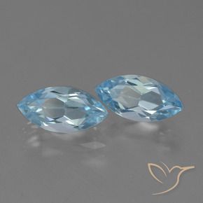 4.38 ctw Blue Topaz Stones, Natural Topaz in Marquise Facet Shape for Sale