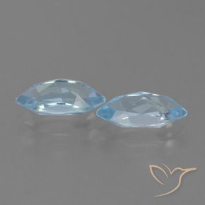 Topaz Gemstones in 12 x 6 mm Size for Sale, Topaz Stones in Sky Blue Color