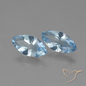 3.60 ctw Blue Topaz Stones, Natural Topaz in Marquise Facet Shape for Sale