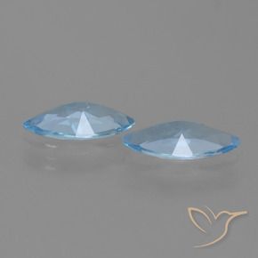 Topaz Gemstones in 12.1 x 6.4 mm Size for Sale, Topaz Stones in Sky Blue Color