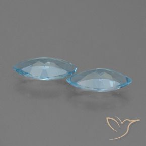 Topaz Gemstones in 12.3 x 6.3 mm Size for Sale, Topaz Stones in Sky Blue Color