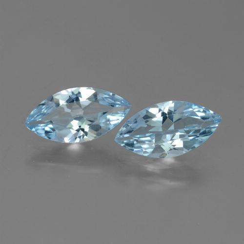 Azul Cielo Topacio Gema - 1.8ct Forma marquesa (ID: 432669)