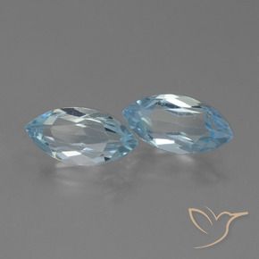 4.45 ctw Blue Topaz Stones, Natural Topaz in Marquise Facet Shape for Sale