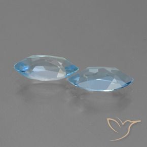 Topaz Gemstones in 12.1 x 6.1 mm Size for Sale, Topaz Stones in Sky Blue Color