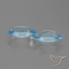 Topaz Gemstones in 12 x 6.1 mm Size for Sale, Topaz Stones in Sky Blue Color