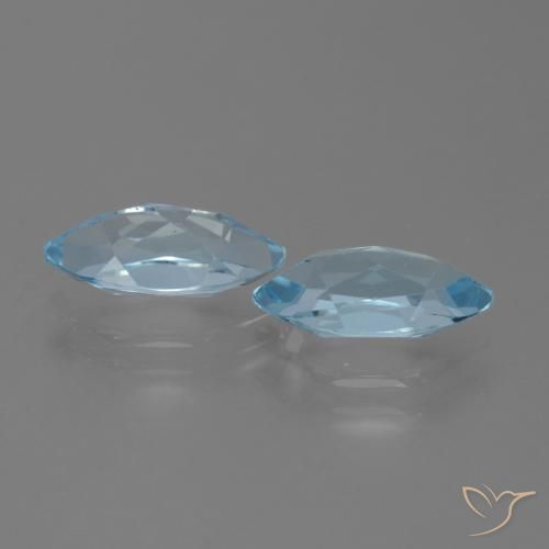 Topaz Gemstones in 12.2 x 6.2 mm Size for Sale, Topaz Stones in Sky Blue Color