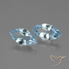 3.55 ctw Blue Topaz Stones, Natural Topaz in Marquise Facet Shape for Sale