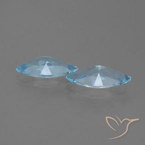Topaz Gemstones in 11.9 x 6.2 mm Size for Sale, Topaz Stones in Sky Blue Color