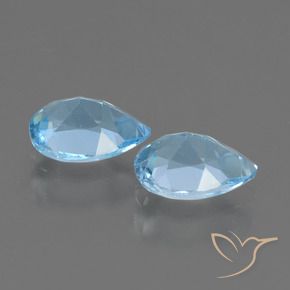 Topaz Gemstones in 7 x 5 mm (calibrated) Size for Sale, Topaz Stones in Sky Blue Color
