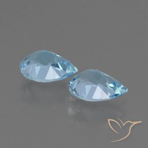 Topaz Gemstones in 7.1 x 5.2 mm Size for Sale, Topaz Stones in Sky Blue Color