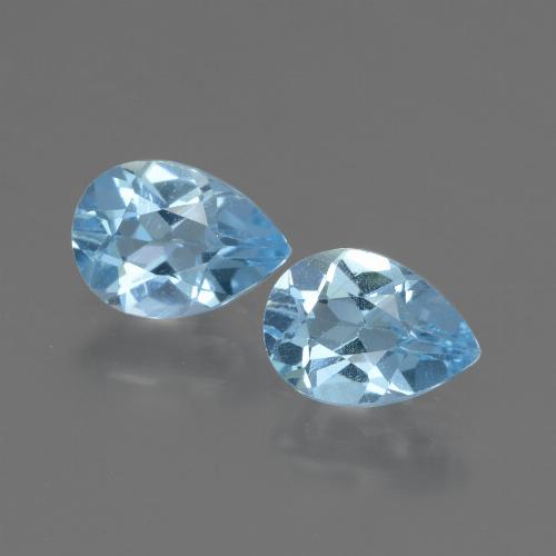 Swiss Blue Topaz Gem - 0.8ct Pear Facet (ID: 432710)