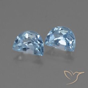 2.13 ctw Blue Topaz Stones, Natural Topaz in Fancy Facet Shape for Sale